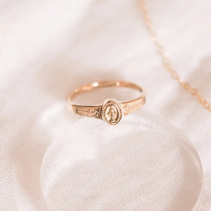 Stella Tide Miraculous Medal Ring Rings