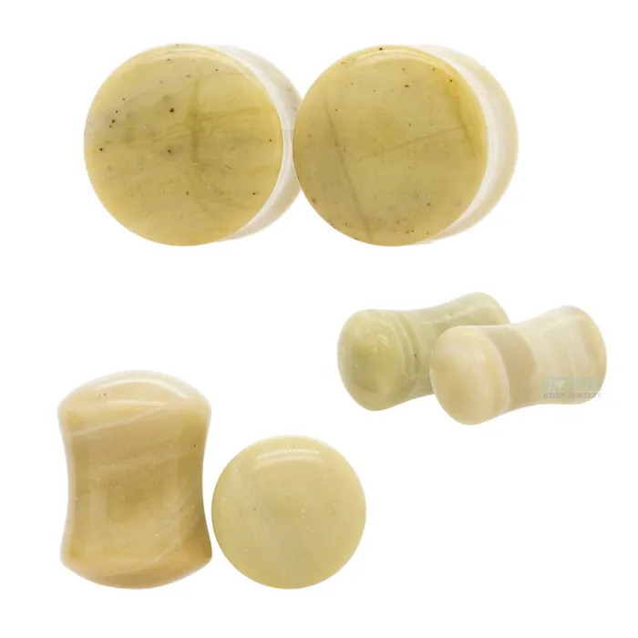 Stone Plugs African Serpentine Oracle Body Jewelry Rings
