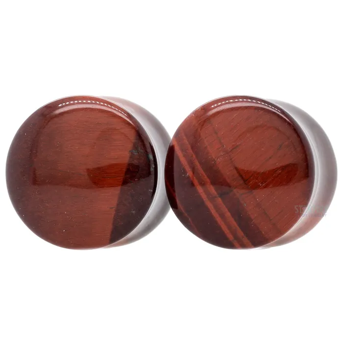 Stone Plugs Red Tiger Eye Oracle Body Jewelry Earrings