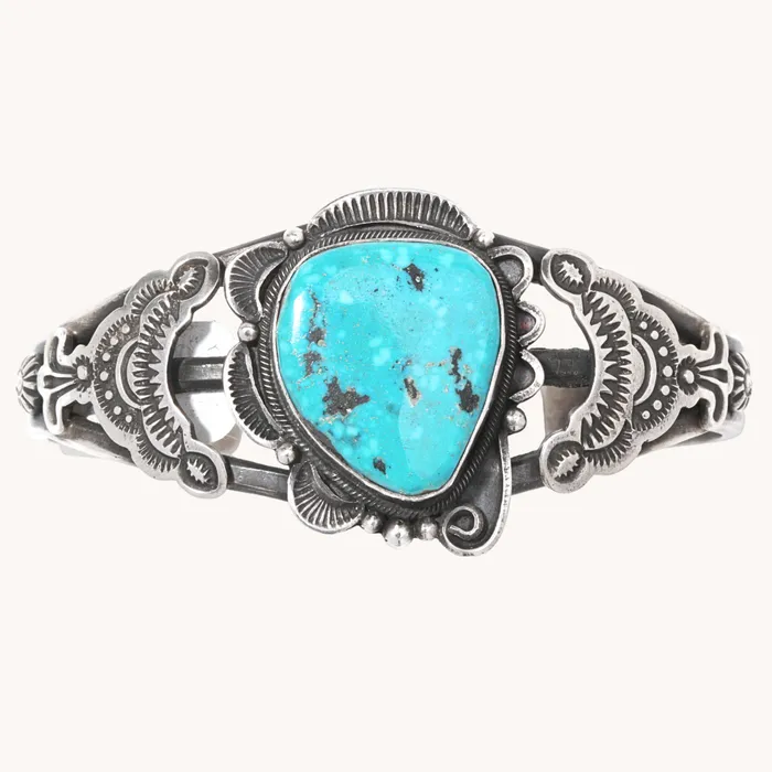 TSkies Jewelry Earrings Turquoise Overlay Cuff