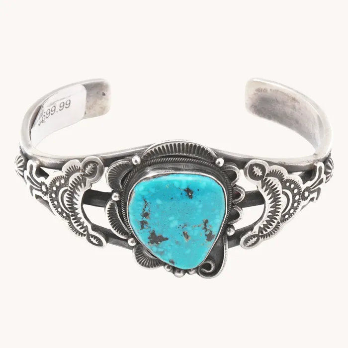 TSkies Jewelry Earrings Turquoise Overlay Cuff