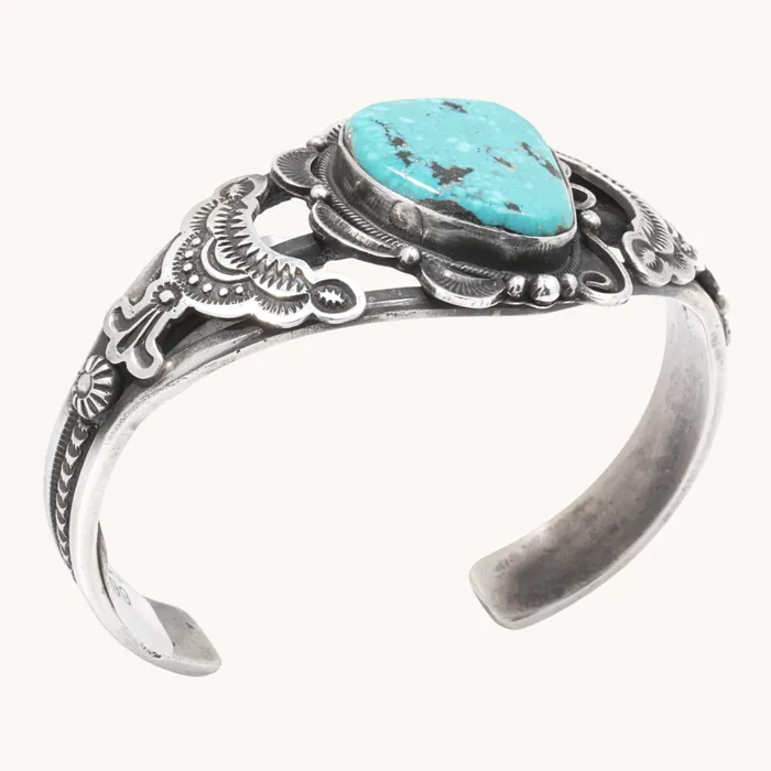 TSkies Jewelry Earrings Turquoise Overlay Cuff