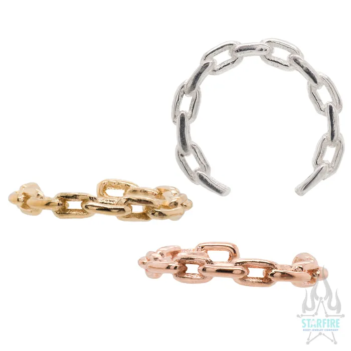 Tawapa Earrings Chain Link EAR CUFF non piercing