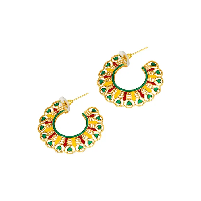 Teejh Aamani Green Earrings Teejh Earrings Teejh Aamani Green Earrings Teejh Earrings
