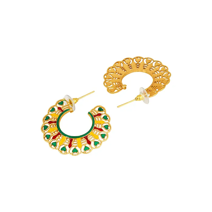 Teejh Aamani Green Earrings Teejh Earrings Teejh Aamani Green Earrings Teejh Earrings