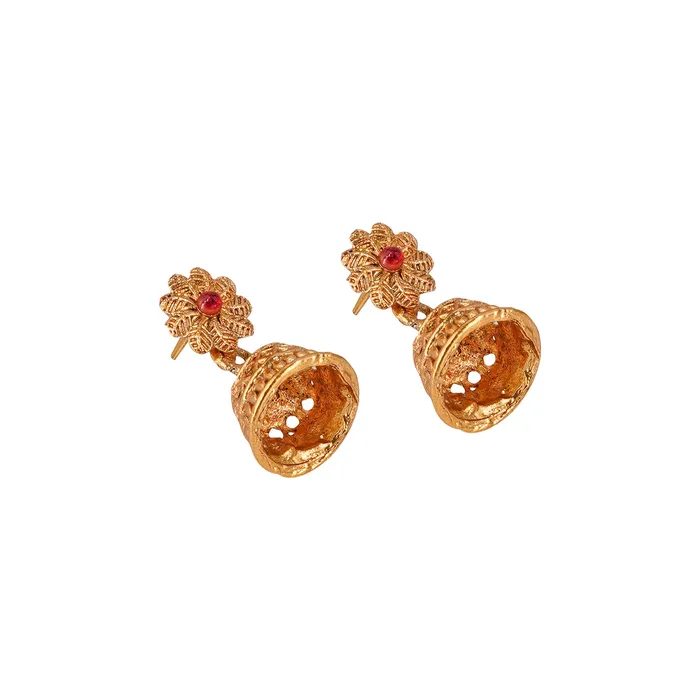 Teejh Dharmika Gold Red And Green Necklace Set Teejh Necklaces