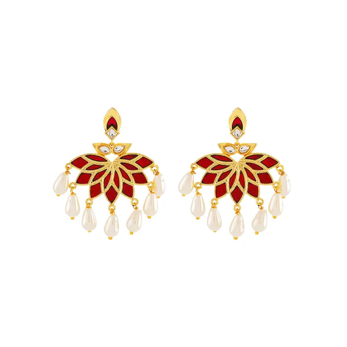 Teejh Earrings Baby Doll Maroon Truck Art Earrings