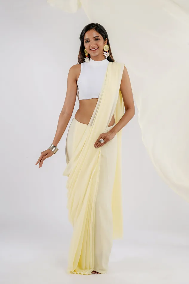Teejh Earrings Teejh Manjari Georgette Saree