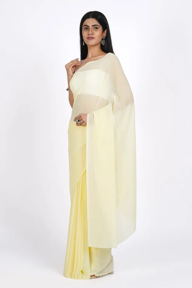 Teejh Earrings Teejh Manjari Georgette Saree