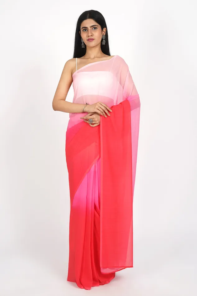 Teejh Earrings Teejh Peachy Perfection PreDraped Saree