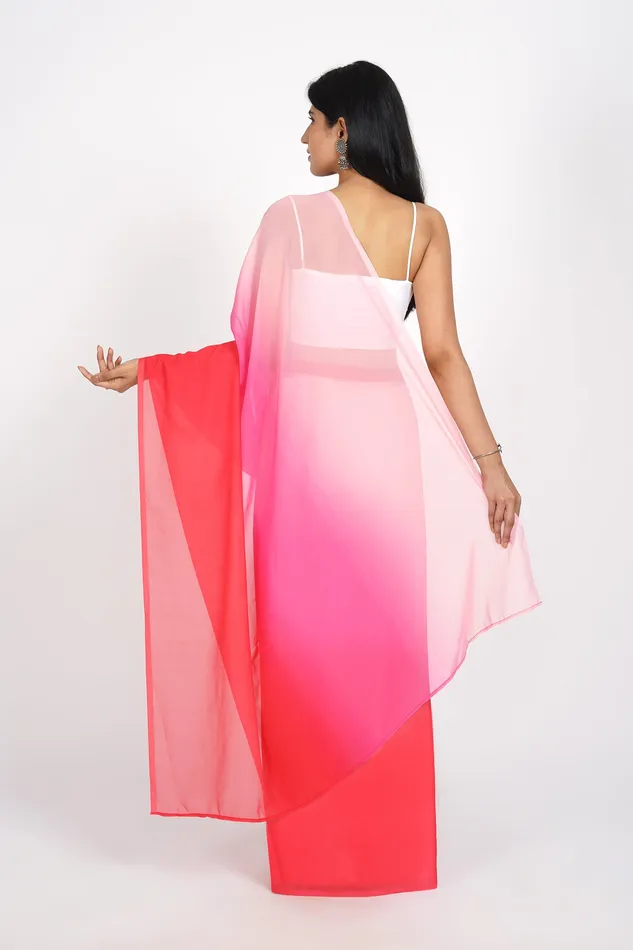 Teejh Earrings Teejh Peachy Perfection PreDraped Saree