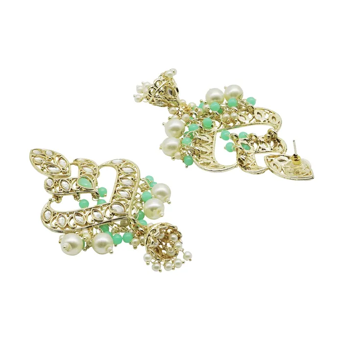Teejh Earrings Teejh Shrijita Mint Gold Enamel Earrings Teejh Earrings Teejh Shrijita Mint Gold Enamel Earrings