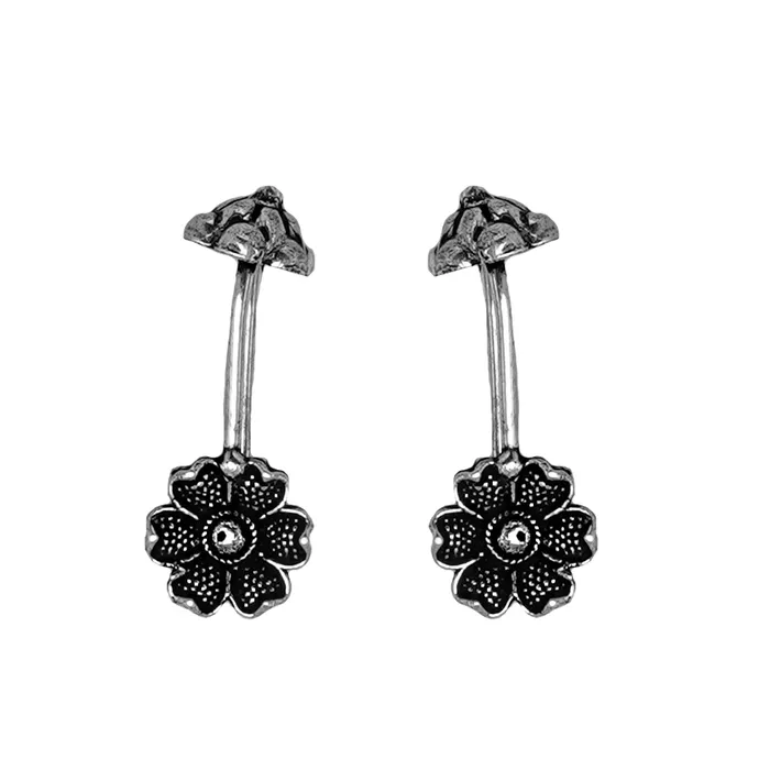 Teejh Januja Silver Oxidised Clip On Bugadi Teejh Necklaces Teejh Januja Silver Oxidised Clip On Bugadi Teejh Necklaces