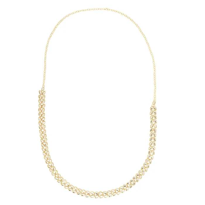 Teejh Jasvi Gold and Mirror Kamarpatti Teejh Necklaces