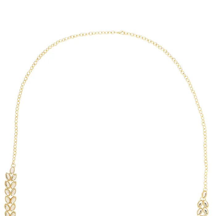 Teejh Jasvi Gold and Mirror Kamarpatti Teejh Necklaces