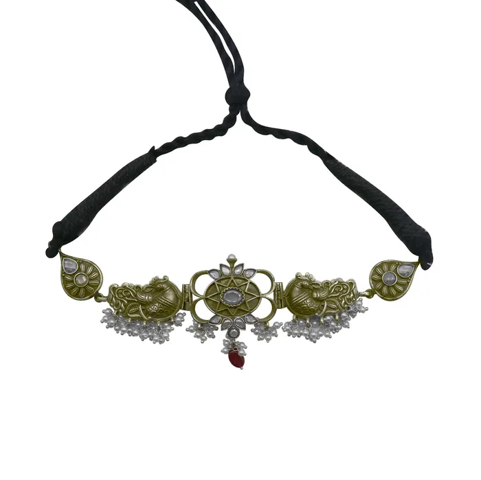 Teejh Kanishka White Silver Oxidized Jewelry Gift Set Teejh Rings