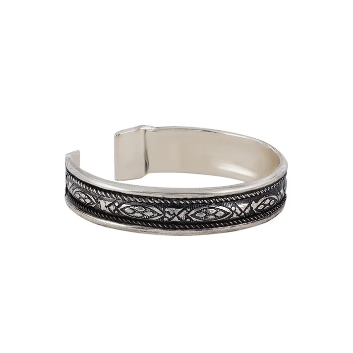 Teejh Kirath Silver Oxidised Cuff Bracelet Teejh Bracelets Teejh Kirath Silver Oxidised Cuff Bracelet Teejh Bracelets