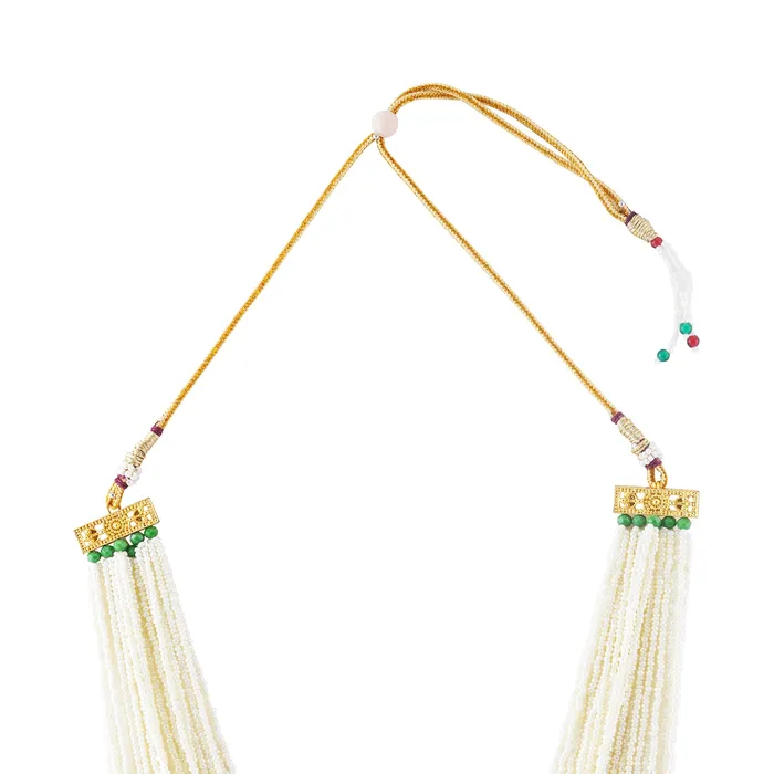 Teejh Necklaces Teejh Jareen Green and White Gold Necklace Set Teejh Necklaces Teejh Jareen Green and White Gold Necklace Set