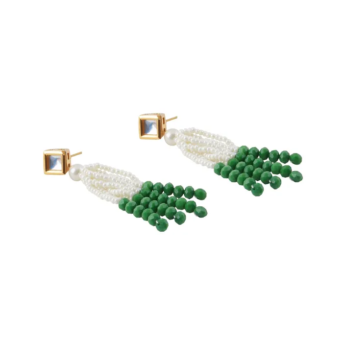 Teejh Necklaces Teejh Jareen Green and White Gold Necklace Set Teejh Necklaces Teejh Jareen Green and White Gold Necklace Set