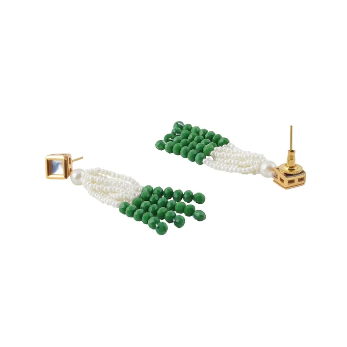 Teejh Necklaces Teejh Jareen Green and White Gold Necklace Set Teejh Necklaces Teejh Jareen Green and White Gold Necklace Set