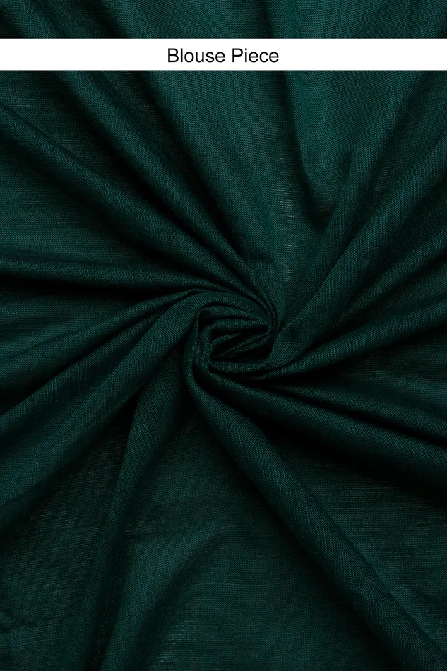 Teejh Necklaces Teejh Mystical Green Hand Woven Cotton Tissue Saree with Blouse Piece Teejh Necklaces Teejh Mystical Green Hand Woven Cotton Tissue Saree with Blouse Piece