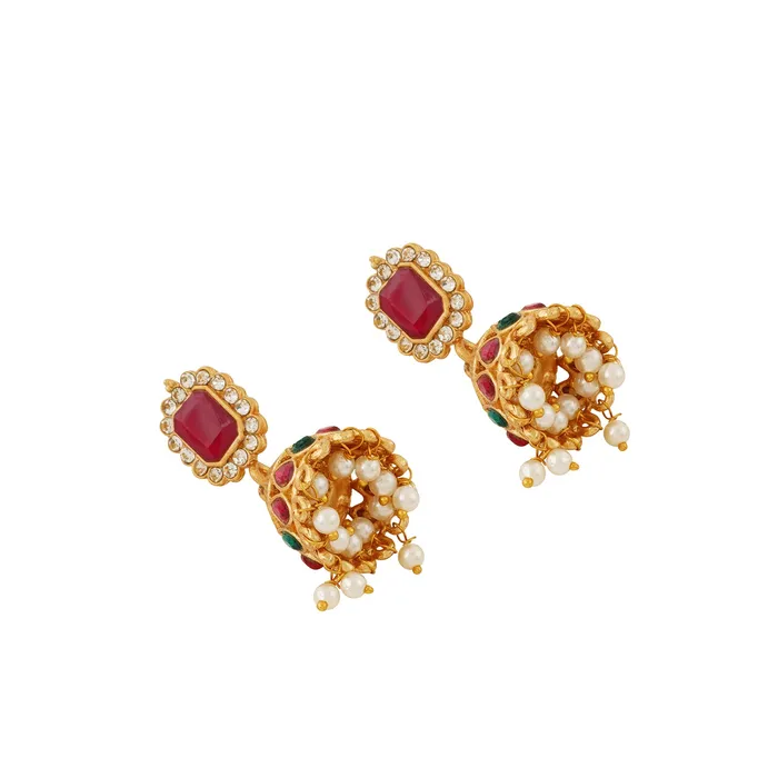 Teejh PreStyled Sets Teejh Glossy Finish Gold Multicoloured Set