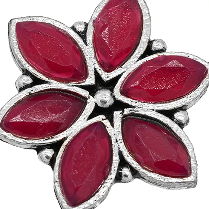 Teejh Rings Ageless Red Stone Silver Ring