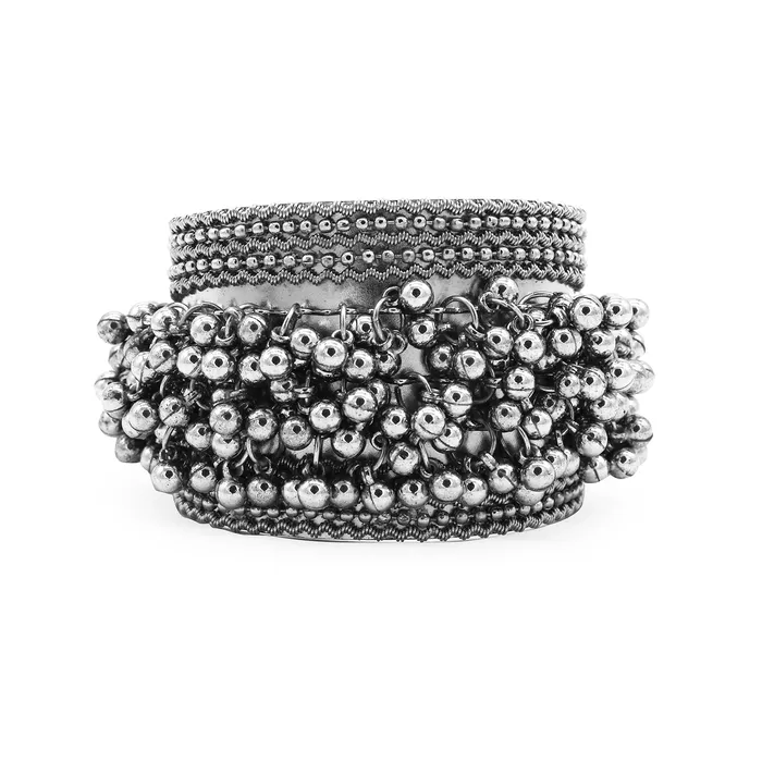 Teejh Roopini Silver Oxidised Jewelry Gift Set Teejh Rings Teejh Roopini Silver Oxidised Jewelry Gift Set Teejh Rings