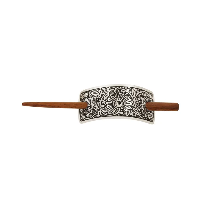 Teejh Sakshi Silver lossy Bun Stick Teejh Rings