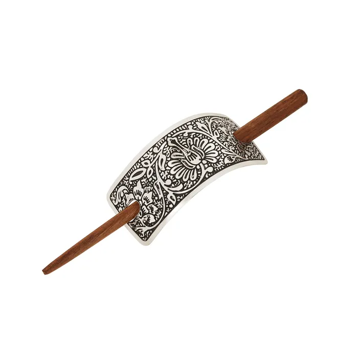 Teejh Sakshi Silver lossy Bun Stick Teejh Rings
