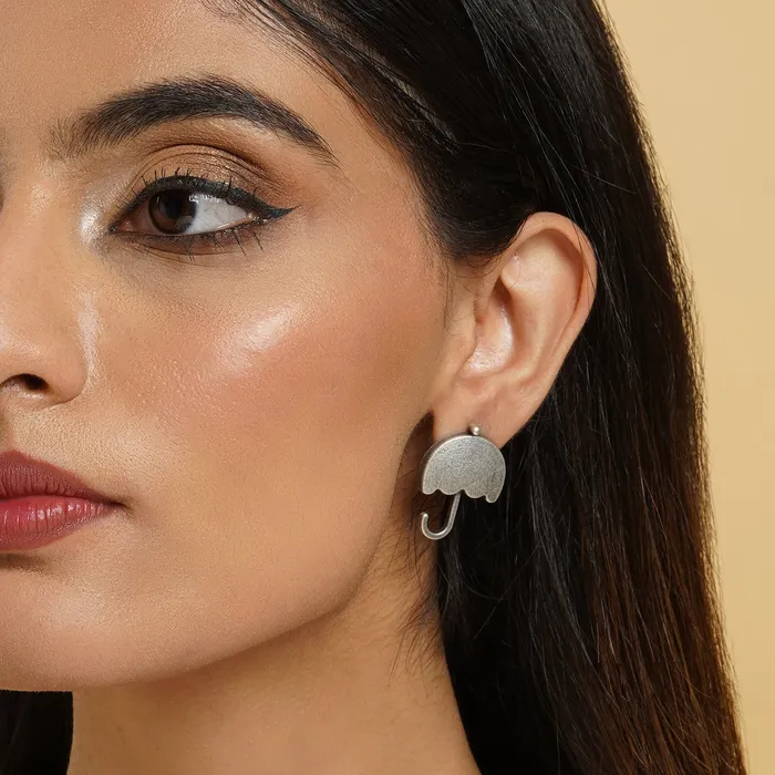 Teejh Silver Oxidised Canopy Earrings Teejh Earrings