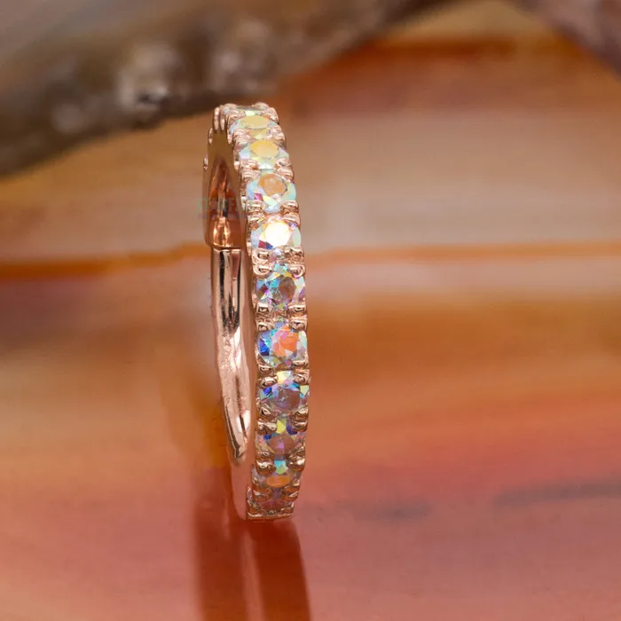 Telesto Hinge Ring in Gold with Mercury Mist Topaz Body Vision BVLA Rings