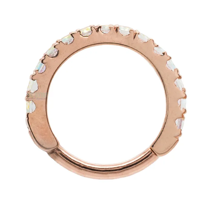 Telesto Hinge Ring in Gold with Mercury Mist Topaz Body Vision BVLA Rings