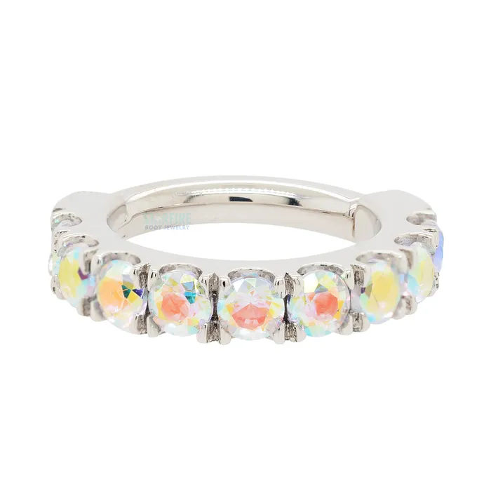 Telesto Hinge Ring in Gold with Mercury Mist Topaz Body Vision BVLA Rings