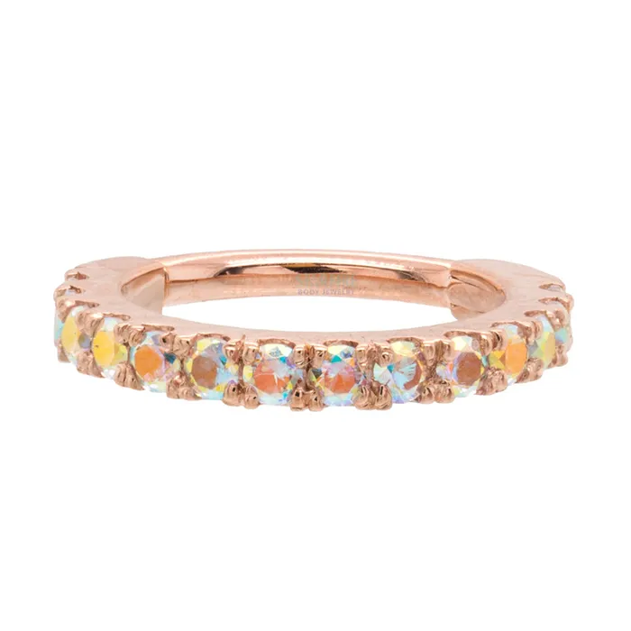 Telesto Hinge Ring in Gold with Mercury Mist Topaz Body Vision BVLA Rings