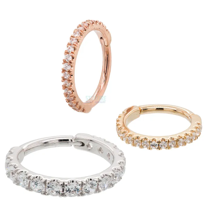 Telesto Hinge Ring in Gold with White CZs Body Vision BVLA Rings