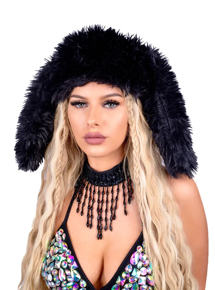 THE LUMI SHOP Earrings Fuzzy Midnight Bunny Hat