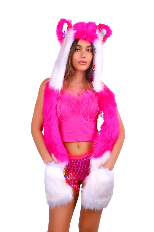 THE LUMI SHOP Earrings Hot Pink Wild Fuzzy Hat