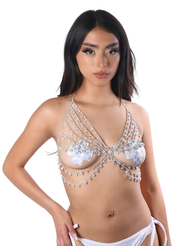 THE LUMI SHOP Earrings Iridescent Gem Rhinestone Top