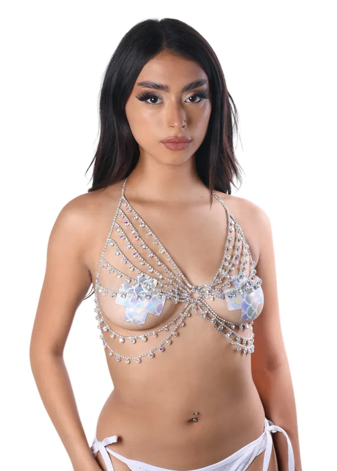THE LUMI SHOP Earrings Iridescent Gem Rhinestone Top