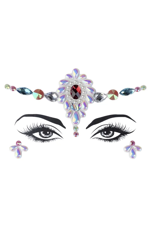 THE LUMi SHOP Earrings Pearl Petals Rhinestone Crystal Face Jewels
