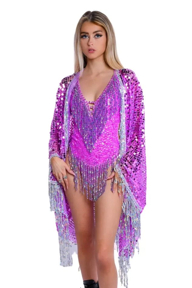 THE LUMI SHOP FULL OUTFIT Purple Disco Earrings