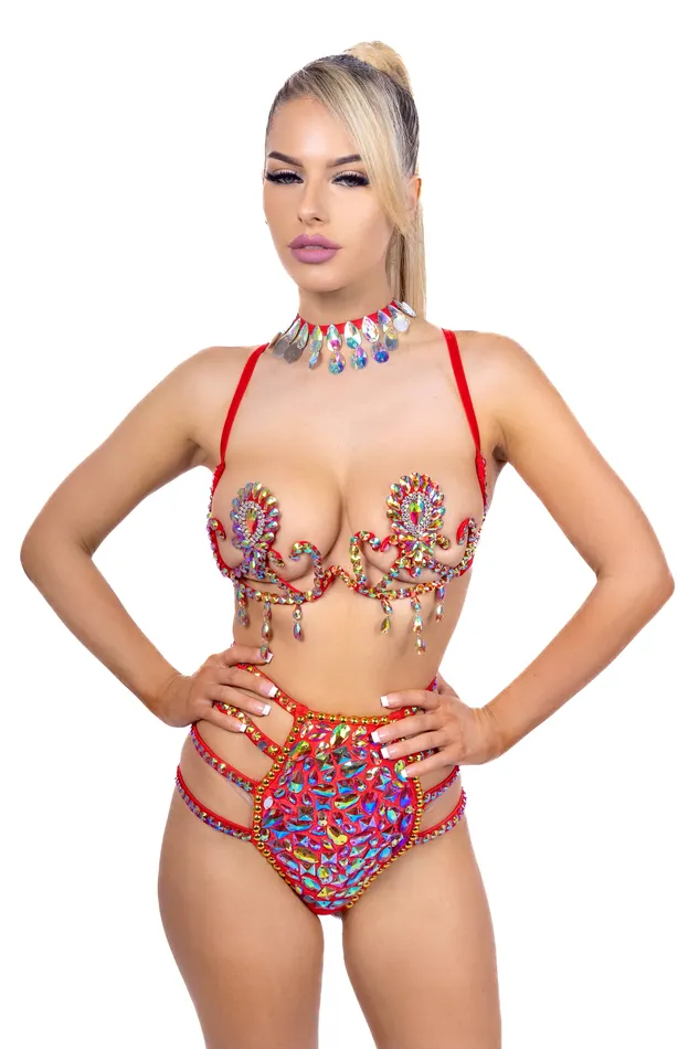 THE LUMI SHOP FULL OUTFIT Red Daisy Rings