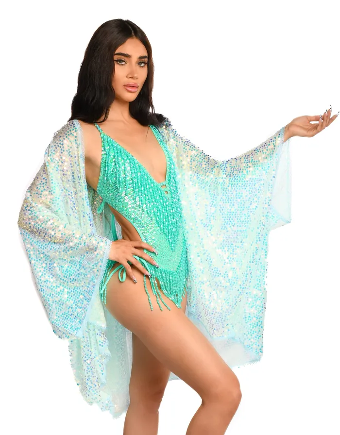 THE LUMI SHOP FULL OUTFIT Turquoise Aura Earrings