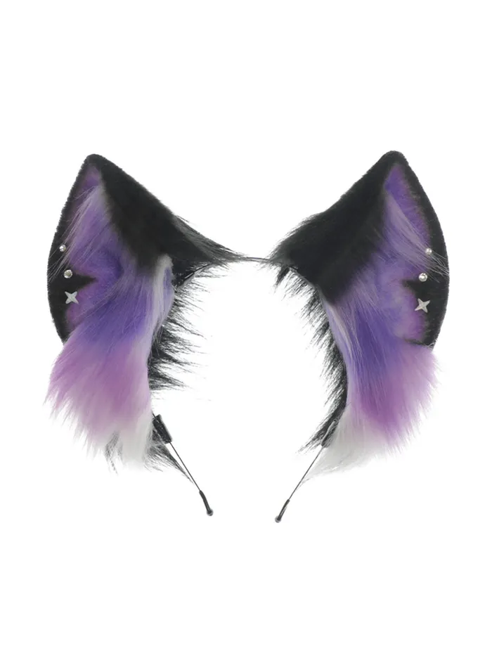 THE LUMI SHOP Galaxy Fox Fuzzy Headband Earrings