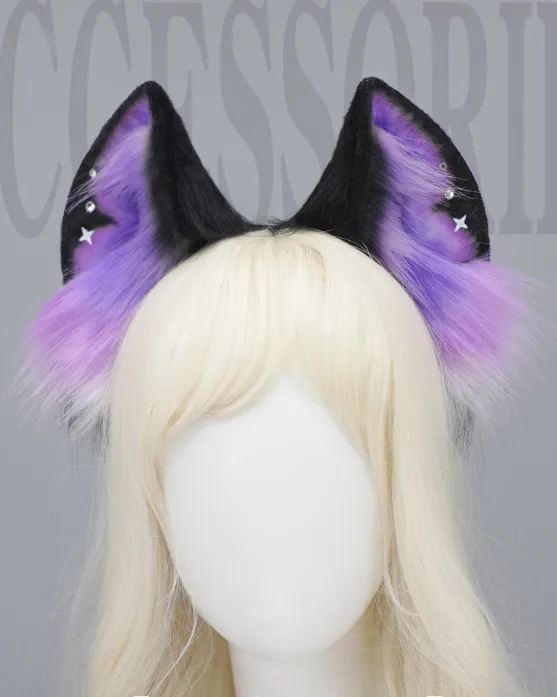 THE LUMI SHOP Galaxy Fox Fuzzy Headband Earrings