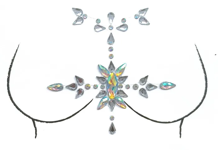 THE LUMi SHOP Hippie Rhinestone Crystal Body Jewels Chest Jewels Earrings