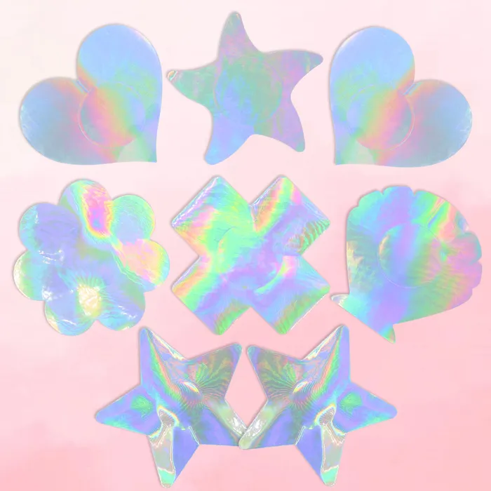 THE LUMi SHOP Holographic Shooting Star Pasties Earrings