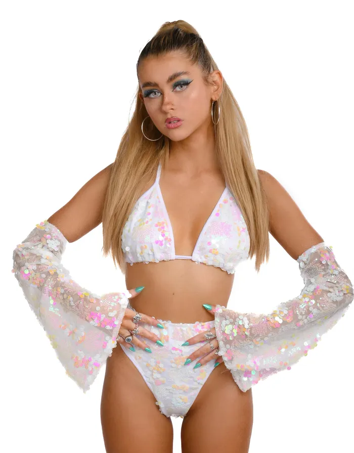 THE LUMI SHOP Necklaces Pink Angel Goddess Sequin Arm Sleeves