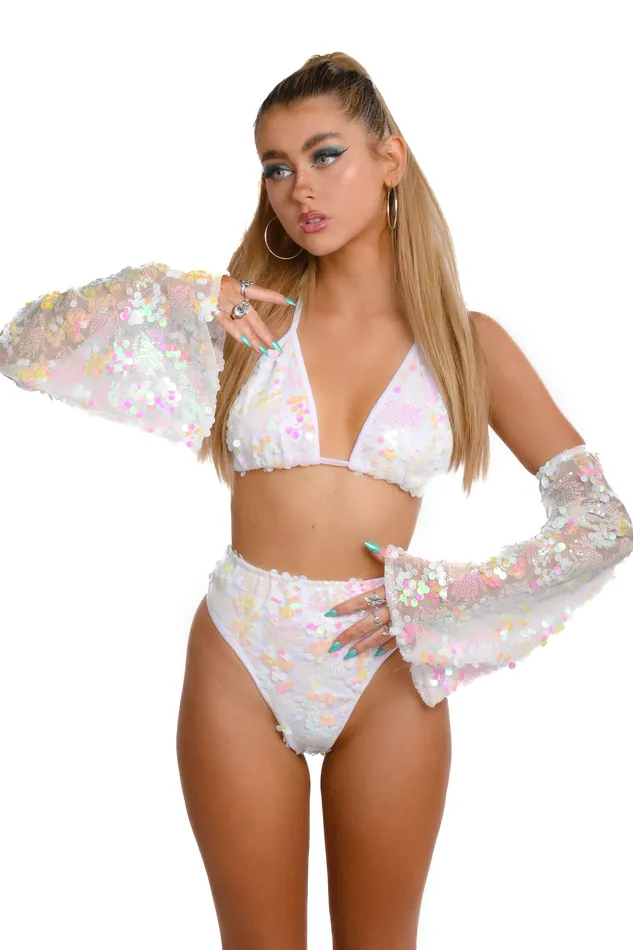 THE LUMI SHOP Necklaces Pink Angel Goddess Sequin Arm Sleeves